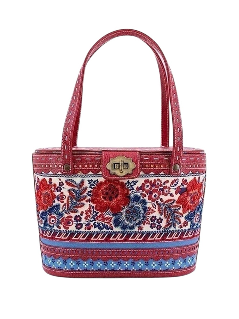 Isabella Fiore beaded vintage flower basket bag